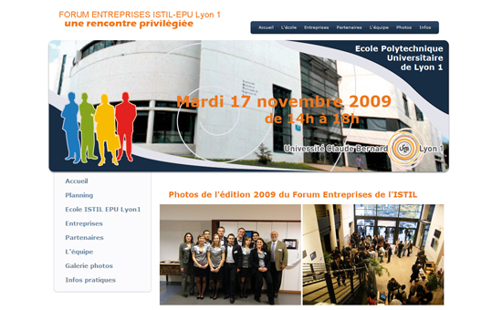 Forum entreprise : Organisation d'une journée de rencontre entre entreprise et étudiant de mon école ISTIL EPU Lyon1